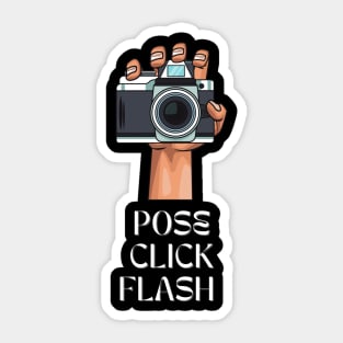 Pose Click Flash Camera Sticker